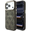 Etui Guess Embossed 4G Classic MagSafe na iPhone 17 Pro / 18 Pro - brązowe