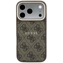 Etui Guess Embossed 4G Classic MagSafe na iPhone 17 Pro / 18 Pro - brązowe