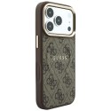 Etui Guess Embossed 4G Classic MagSafe na iPhone 17 Pro / 18 Pro - brązowe