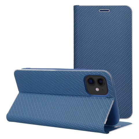 Kabura LUNA Book Carbon do IPHONE 14 Plus niebieski