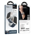 Pasek do Apple Watch Hoco magnetyczny silikon 42 / 44 / 45 / 49 mm AS102 niebieski z szarym