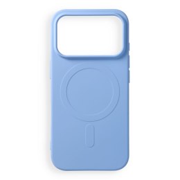 Etui na iPhone 18 Pro / 17 Pro Silicone Mag Cover zgodne z MagSafe (big hole) jasnoniebieskie