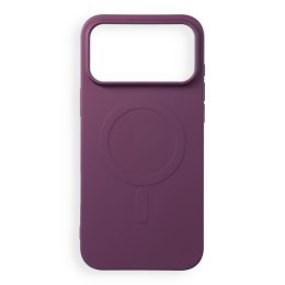 Etui na iPhone 18 Pro Max / 17 Pro Max Silicone Mag Cover zgodne z MagSafe (big hole) burgundowy
