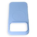Etui na iPhone 18 Pro Max / 17 Pro Max Silicone Mag Cover zgodne z MagSafe (big hole) jasnoniebieskie