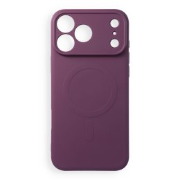 Etui na iPhone 18 Pro Max / 17 Pro Max Silicone Mag Cover zgodne z MagSafe (camera protection) burgundowy