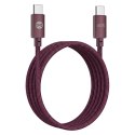 Forever kabel Vibe USB-C - USB-C 1,0 m 60W burgund