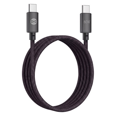 Forever kabel Vibe USB-C - USB-C 1,0 m 60W ciemny szary