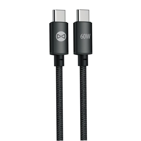 Forever kabel Vibe USB-C - USB-C 1,0 m 60W ciemny szary