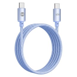 Forever kabel Vibe USB-C - USB-C 1,0 m 60W jasnoniebieski