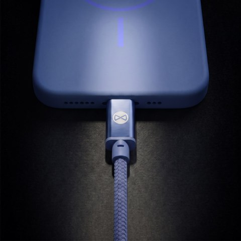 Forever kabel Vibe USB-C - USB-C 1,0 m 60W jasnoniebieski