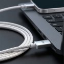 Forever kabel Vibe USB-C - USB-C 1,0 m 60W srebrny