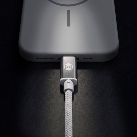 Forever kabel Vibe USB-C - USB-C 1,0 m 60W srebrny