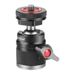Głowica Puluz kulowa ze stopu aluminium z mocowaniem cold shoe (czarna)