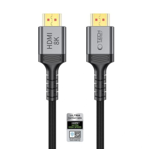 Kabel Tech-Protect UltraBoost HDMI 2.1 4K 120HZ / 8K 60HZ 200 cm - czarny
