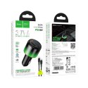 Ładowarka samochodowa Hoco USB A + 2x USB C QC3.0 PD 37W + kabel USB C do C Z69A czarna