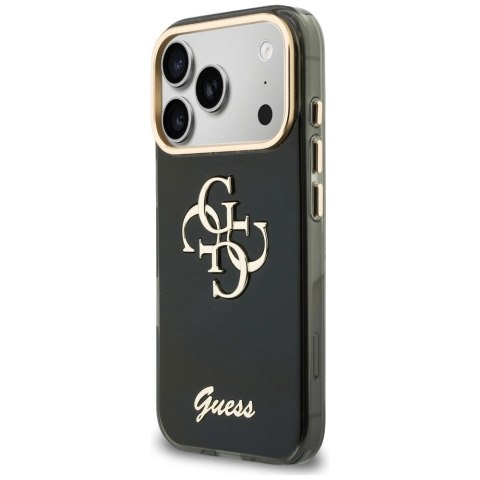 Etui Guess IML 4G Script Metal na iPhone 17 Pro / 18 Pro - czarne