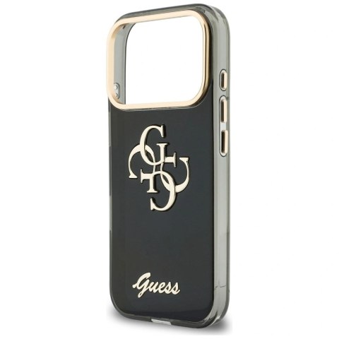 Etui Guess IML 4G Script Metal na iPhone 17 Pro / 18 Pro - czarne