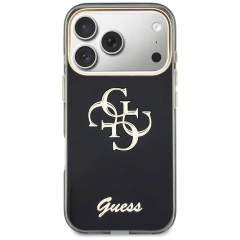 Etui Guess IML 4G Script Metal na iPhone 17 Pro Max / 18 Pro Max - czarne