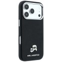 Etui Karl Lagerfeld Grained Heads Metal MagSafe na iPhone 17 Pro / 18 Pro - czarne