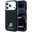 Etui Karl Lagerfeld Grained Heads Metal MagSafe na iPhone 17 Pro Max / 18 Pro Max -czarne