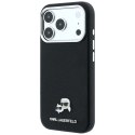 Etui Karl Lagerfeld Grained Heads Metal MagSafe na iPhone 17 Pro Max / 18 Pro Max -czarne
