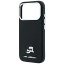 Etui Karl Lagerfeld Grained Heads Metal MagSafe na iPhone 17 Pro Max / 18 Pro Max -czarne