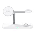 Ładowarka bezprzewodowa Tech-Protect QI15W-A45 3w1 z MagSafe do urządzeń Apple - biała