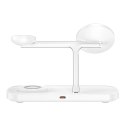 Ładowarka bezprzewodowa Tech-Protect QI15W-A45 3w1 z MagSafe do urządzeń Apple - biała