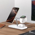 Ładowarka bezprzewodowa Tech-Protect QI15W-A45 3w1 z MagSafe do urządzeń Apple - biała