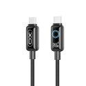 XO kabel NB-Q312B PD USB-C - USB-C 2,0m 240W czarny z LED