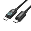 XO kabel NB-Q312B PD USB-C - USB-C 2,0m 240W czarny z LED