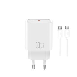 XO ładowarka sieciowa CE41 PD 30W 1x USB-C biała + kabel USB-C - USB-C