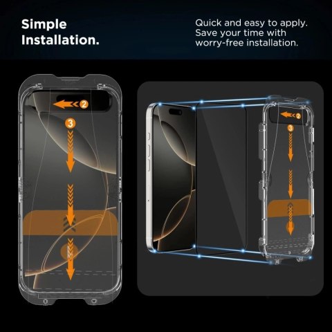 Szkło prywatyzujące Tech-Protect Quick Set Spy+ 2-pack na iPhone 16 Pro Max
