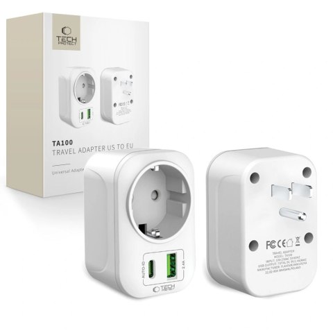 Adapter Tech-Protect TA100 US - biały