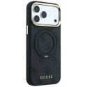 Etui Guess Ring Stand 360 4G Classic Logo MagSafe na iPhone 17 Pro Max / 18 Pro Max - czarne