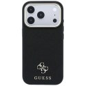 Etui Guess Saffiano Small 4G & Classic Logo MagSafe na iPhone 17 Pro Max / 18 Pro Max - czarne