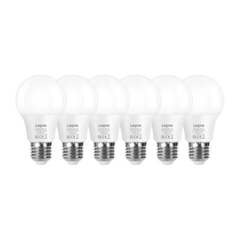 Żarówka LED LEPRO 100089-WW-EU-6 E27 A60 8,5W (60W) 806lm 2700K ciepła 180° 6 szt.