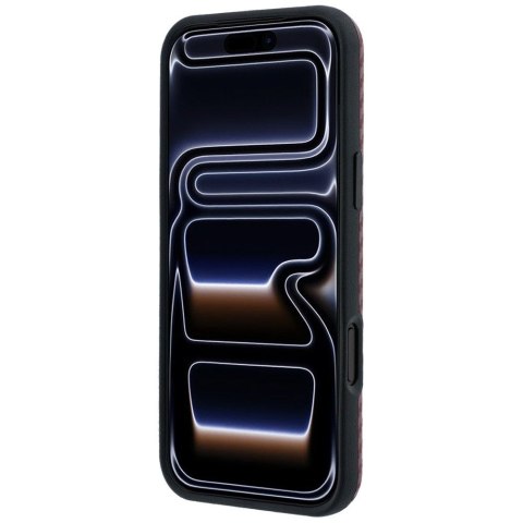 BMW futerał do IPHONE 18 Pro Max/17 Pro Max kompatybilny z MagSafe (Carbon Metal Logo) bordowy