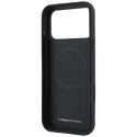 BMW futerał do IPHONE 18 Pro Max/17 Pro Max kompatybilny z MagSafe (Carbon Metal Logo) bordowy