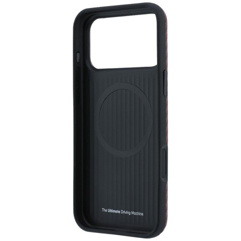 BMW futerał do IPHONE 18 Pro Max/17 Pro Max kompatybilny z MagSafe (Carbon Metal Logo) bordowy