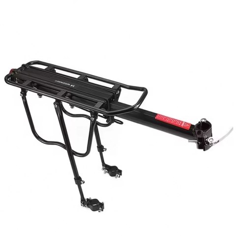 Bagażnik rowerowy Wozinsky na rowery 22-27" regulowany do 50 kg - czarny
