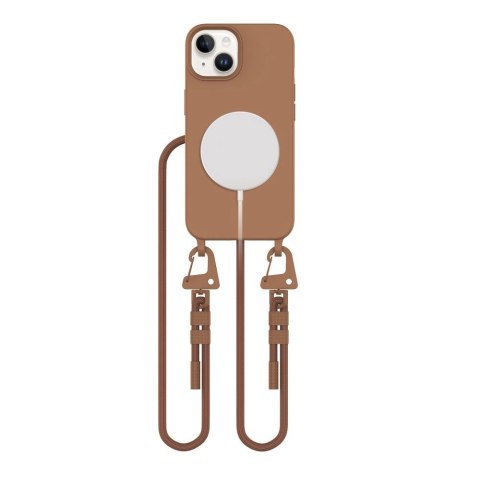 Etui Tech-Protect MagNecklace MagSafe na iPhone 15 - brązowe