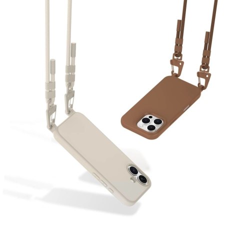 Etui Tech-Protect MagNecklace MagSafe na iPhone 15 - brązowe
