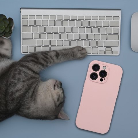 Etui na iPhone 18 Pro / 17 Pro Silicone 2mm (camera protection) pudrowy róż