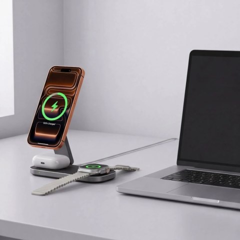 Ładowarka indukcyjna Tech-Protect A52 3in1 MagSafe 25W QI2.2 - czarna