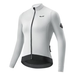Bluza kolarska damska Rockbros YDWT006 TVI ocieplana jesień/zima S - biało-szara