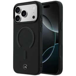 Etui Mercedes Leather 3D MagSafe na iPhone 18 Pro Max / 17 Pro Max - czarne