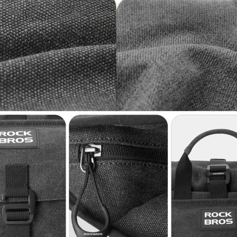 Plecak Rockbros H46 sakwa torba na kierownicę - szara