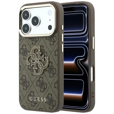 GUESS futerał do IPHONE 18 Pro Max/17 Pro Max (Big Resin Logo 4G) brązowy