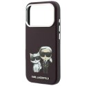 KARL LAGERFELD futerał do IPHONE 18 Pro /17 Pro kompatybilny z MagSafe (Bodies Sketch) burgundowy